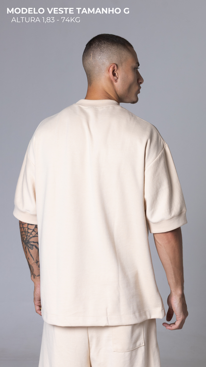 CONJUNTO MOLETOM REGULAR FIT CREAM
