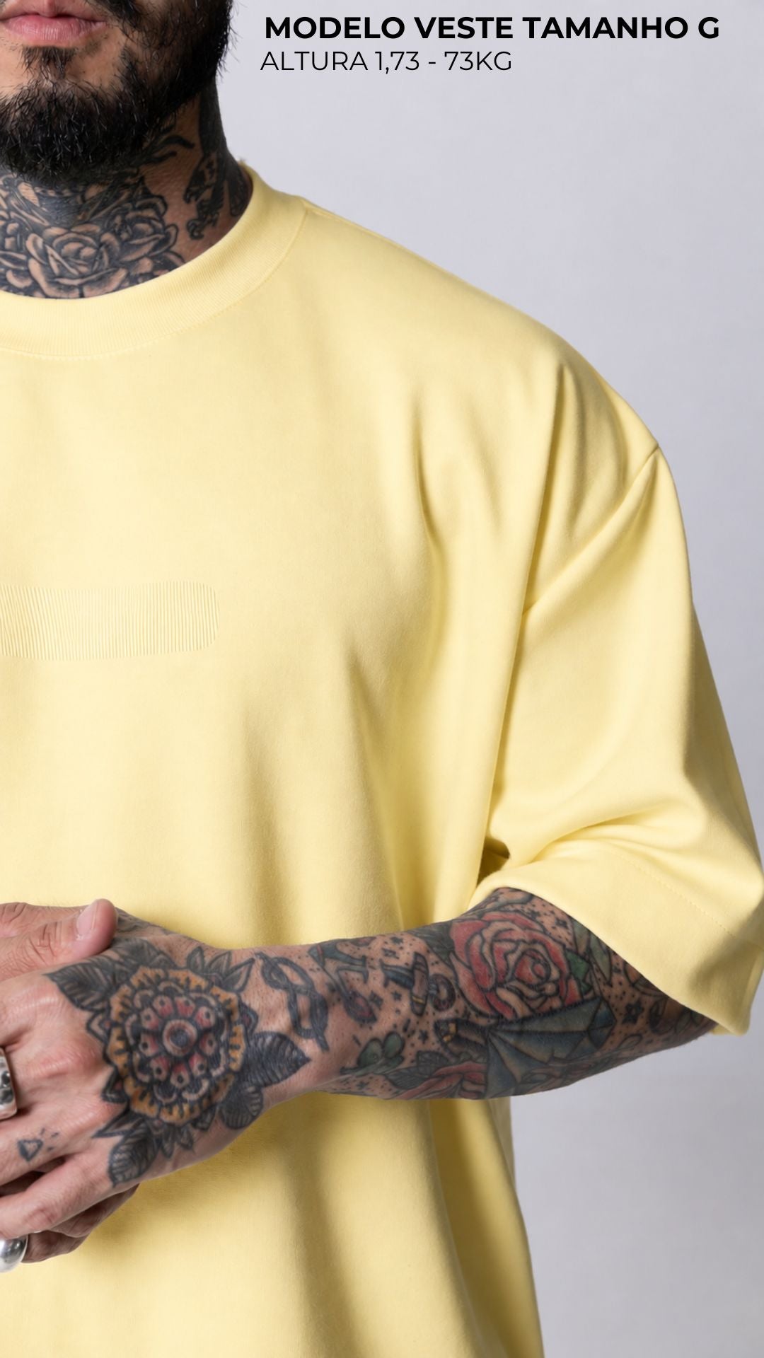 CAMISETA OVERSIZED AMARELO MANTEIGA