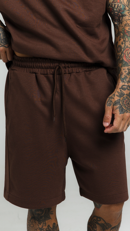 CONJUNTO REGULAR FIT MARROM
