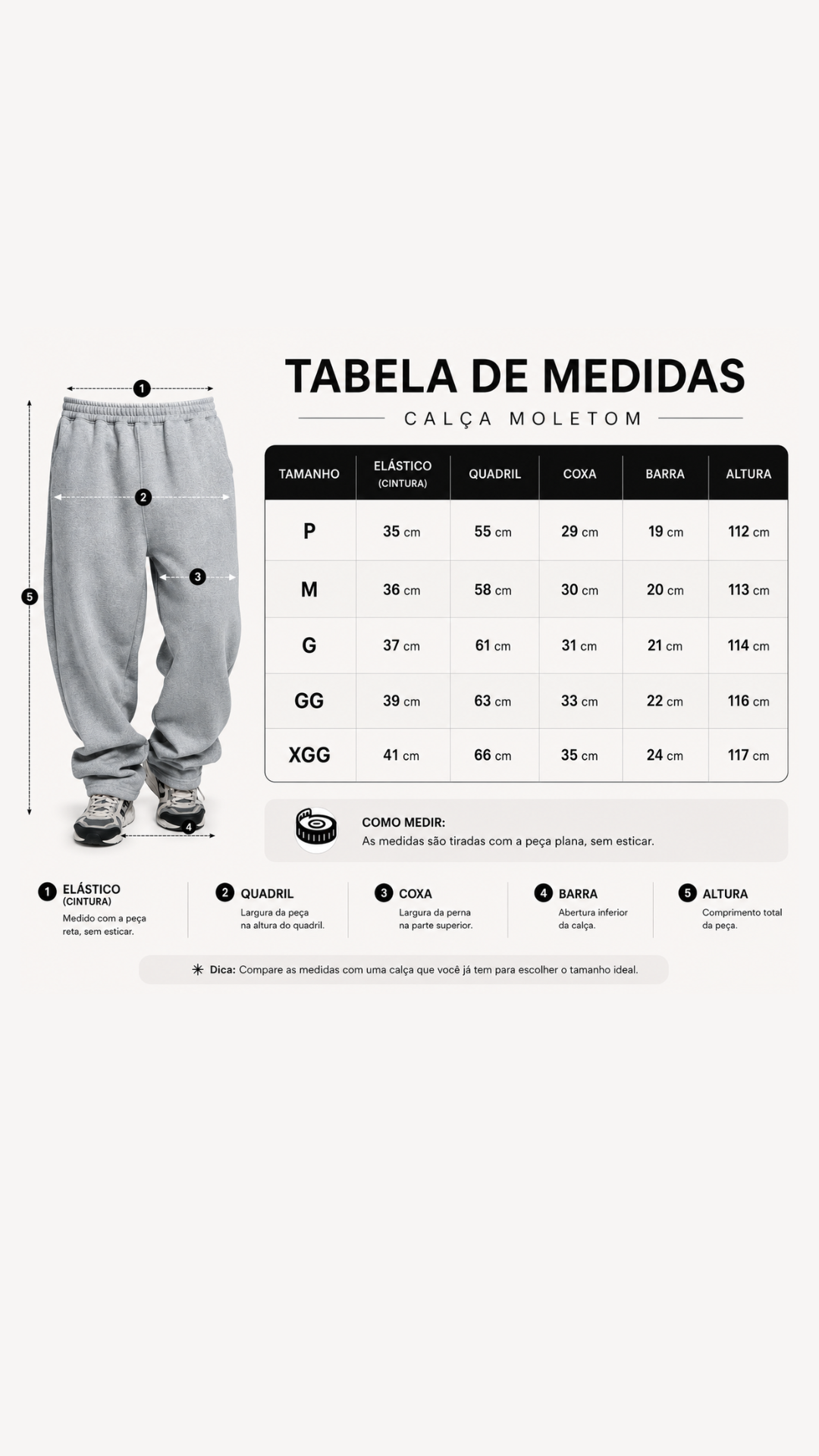 CALÇA DE MOLETOM MARROM