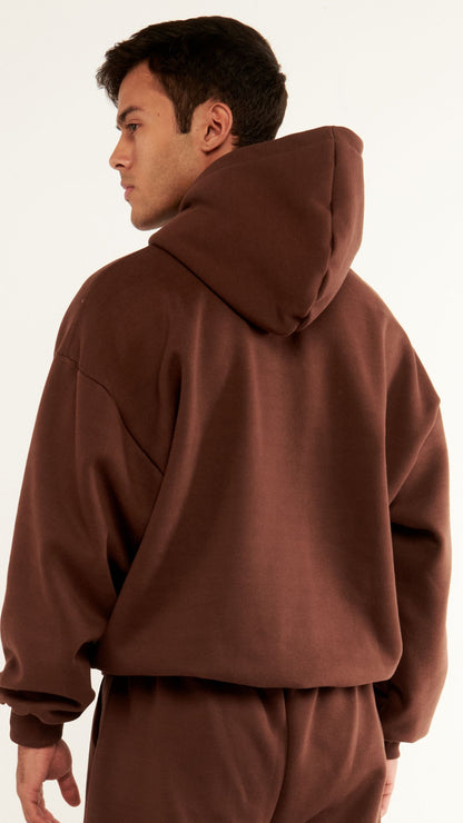 CONJUNTO DE MOLETOM UNISSEX MARROM