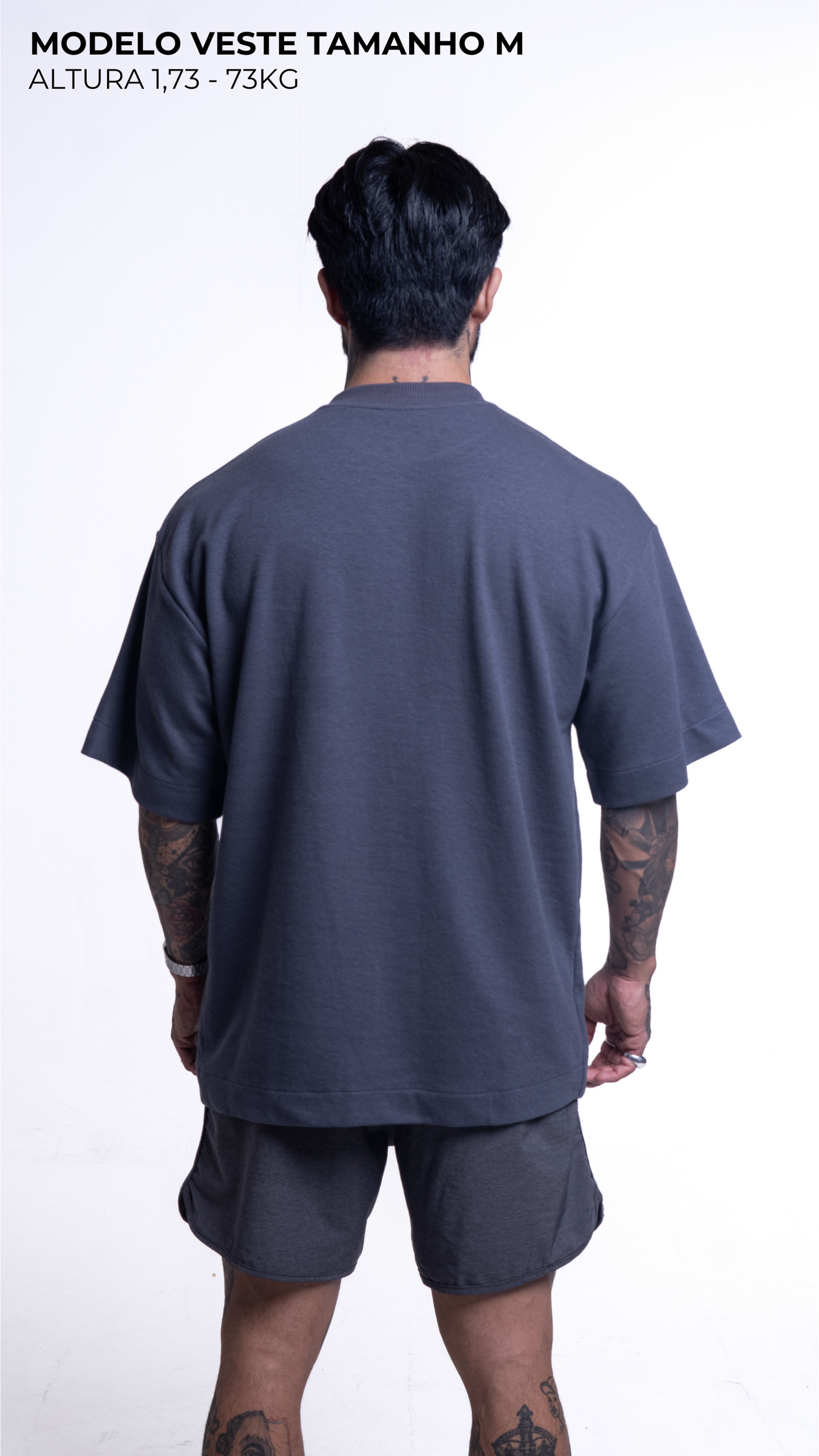 CAMISETA OVERSIZED CINZA ASFALTO
