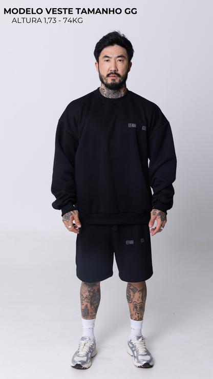 BLUSA DE MOLETOM PRETA STREET LEGACY