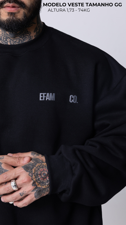BLUSA DE MOLETOM PRETA STREET LEGACY