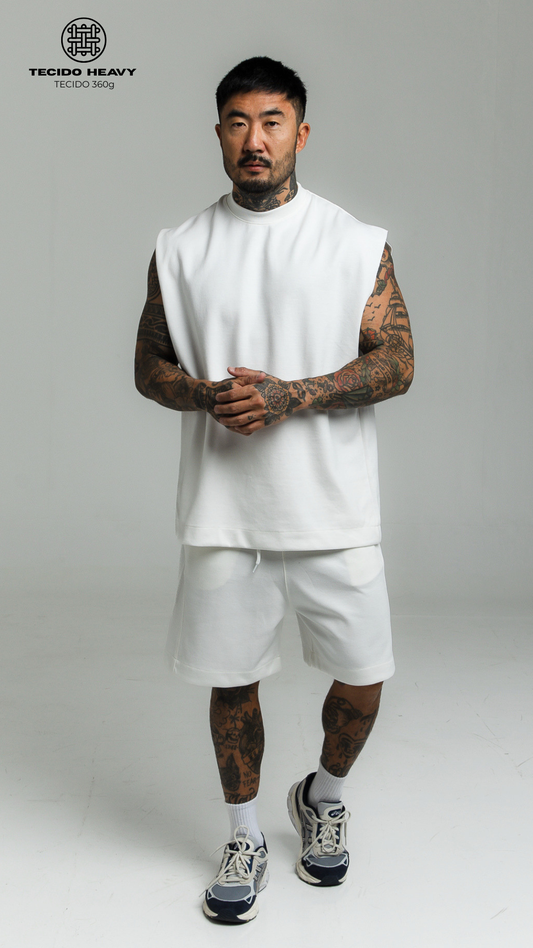 CONJUNTO REGATA MACHÃO OFF WHITE LISO