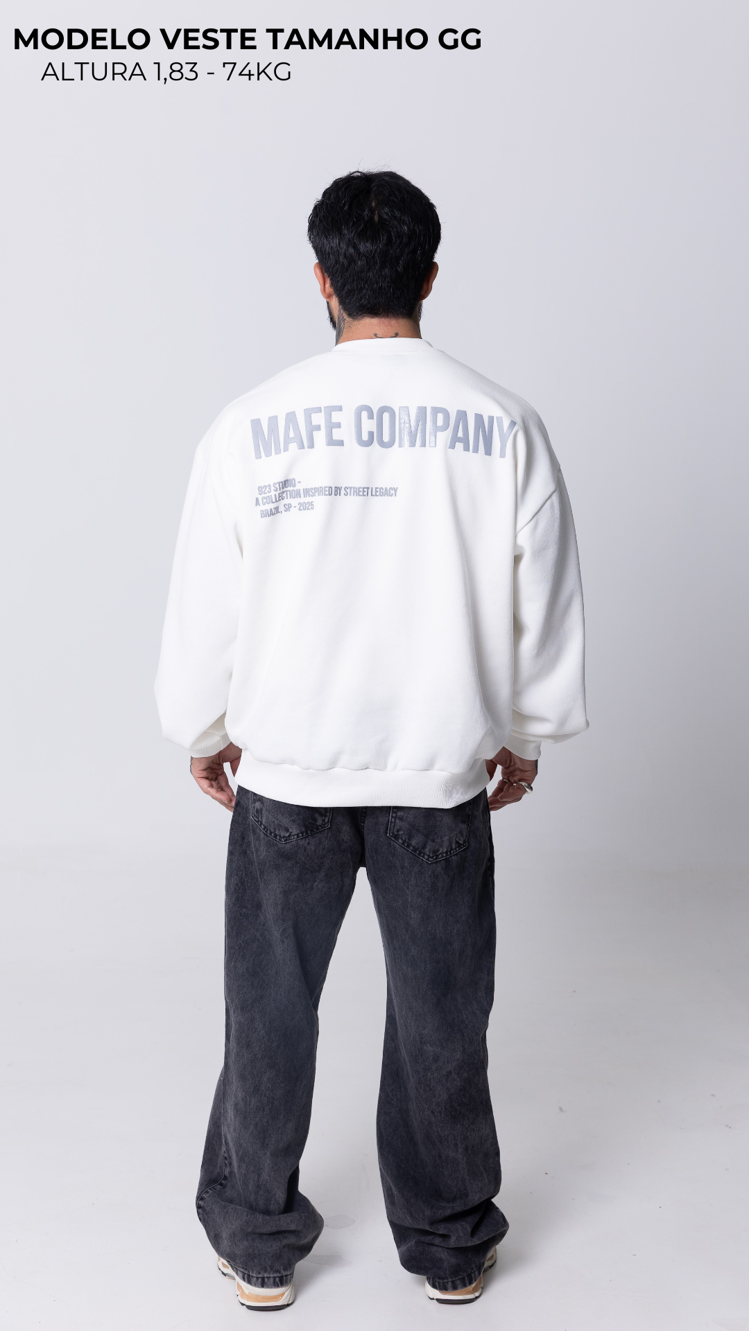 BLUSA DE MOLETOM OFF WHITE STREET LEGACY
