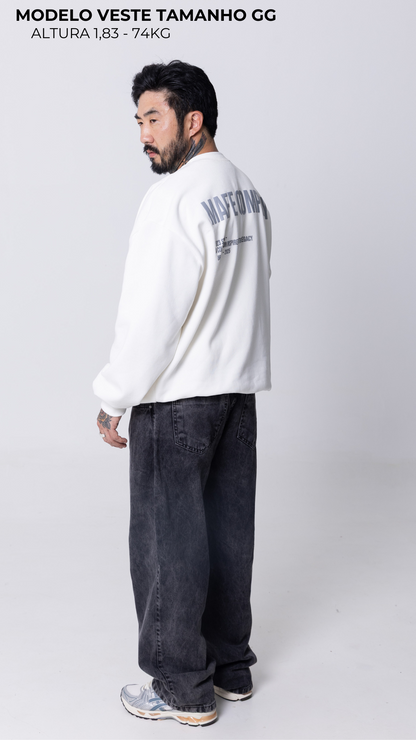 BLUSA DE MOLETOM OFF WHITE STREET LEGACY