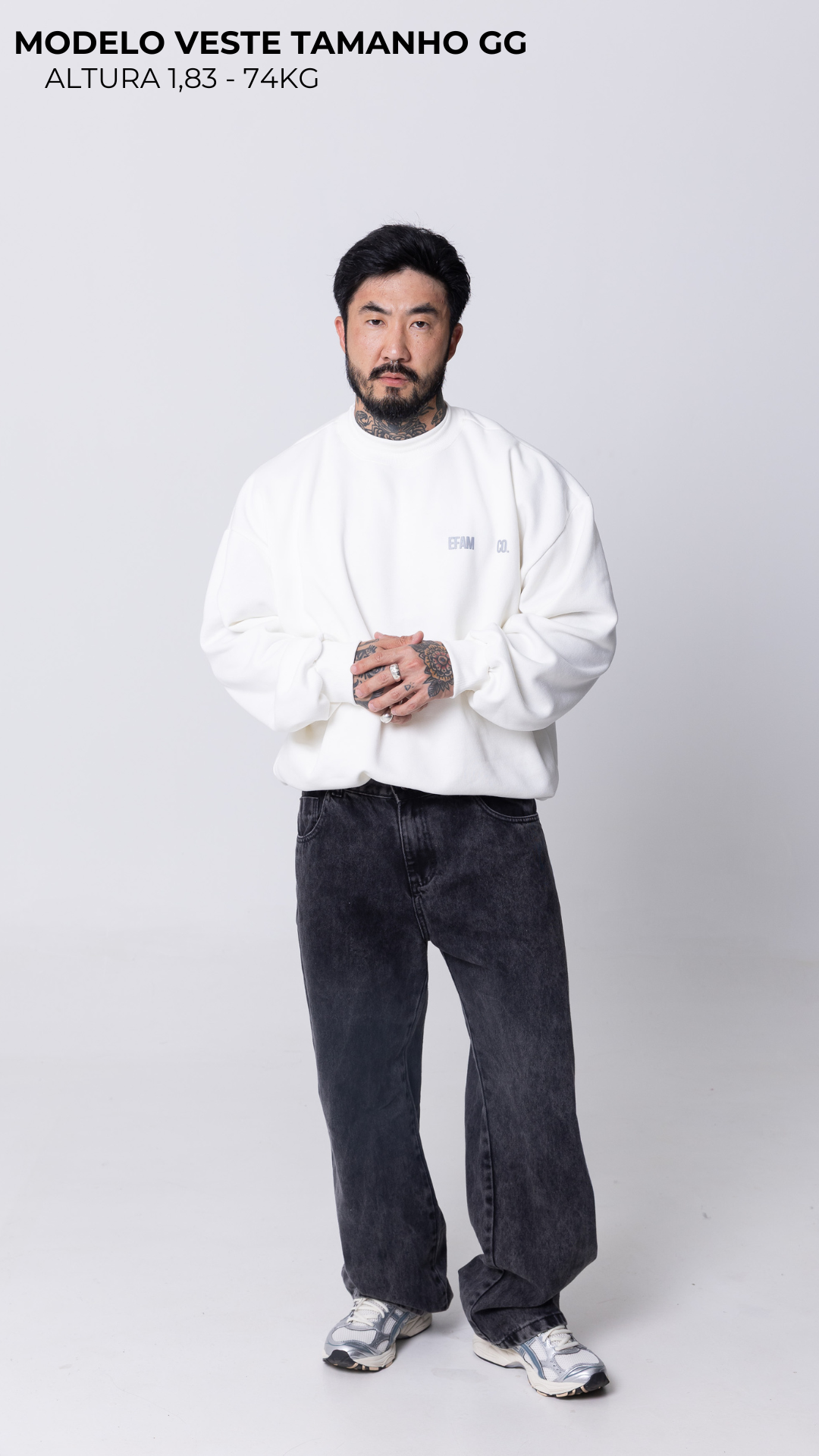 BLUSA DE MOLETOM OFF WHITE STREET LEGACY