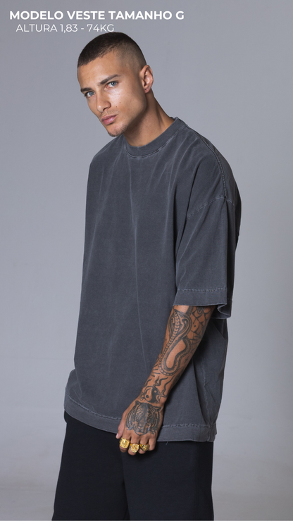 CONJUNTO OVERSIZED CINZA CHUMBO E PRETO