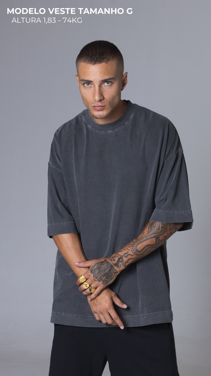CONJUNTO OVERSIZED CINZA CHUMBO E PRETO