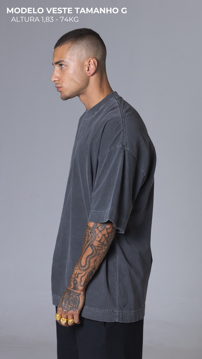CONJUNTO OVERSIZED CINZA CHUMBO E PRETO