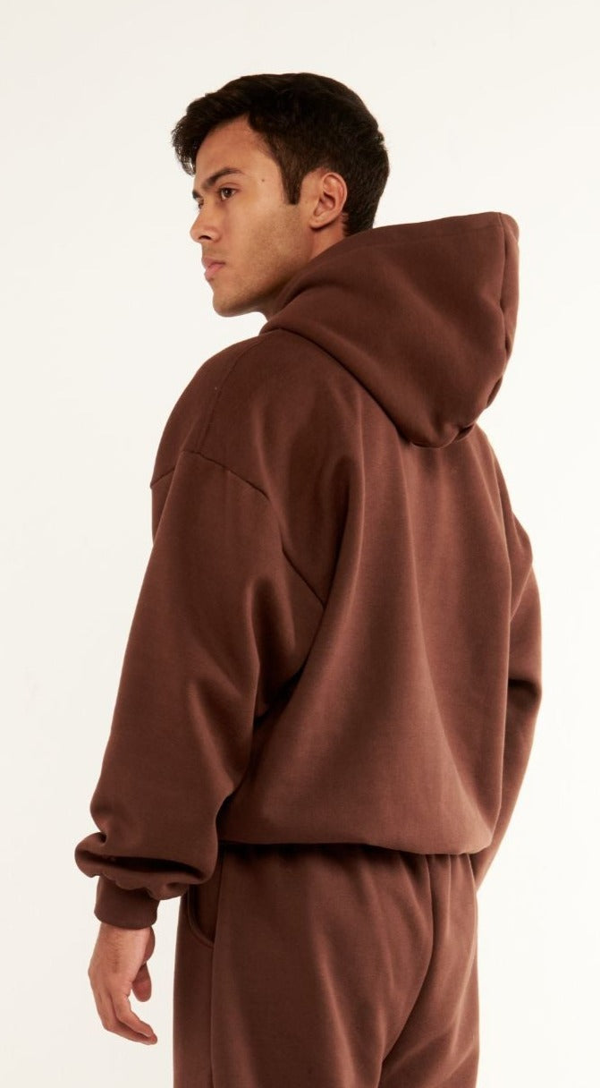 CONJUNTO DE MOLETOM UNISSEX MARROM