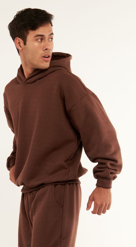CONJUNTO DE MOLETOM UNISSEX MARROM