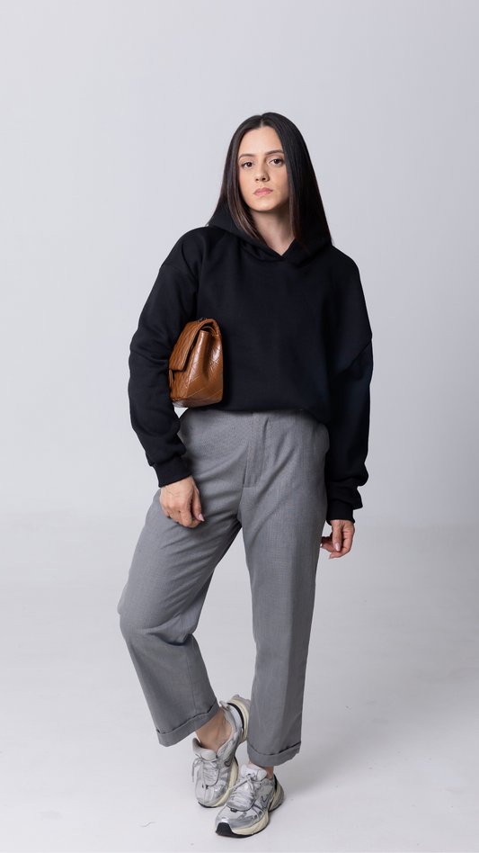 BLUSA DE MOLETOM PRETA