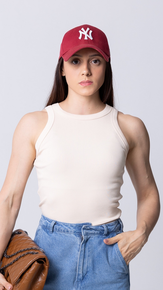 REGATA FEMININA CANELADA VISCOSE CASUAL VANILLA