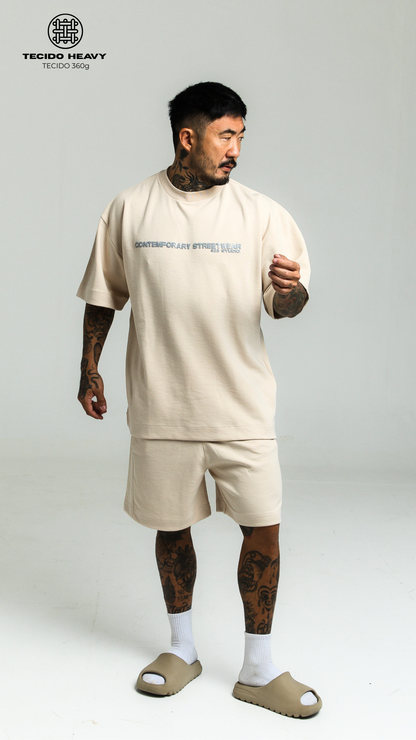 CONJUNTO OVERSIZED HEAVY EDITION — CREAM COMTEMPORARY