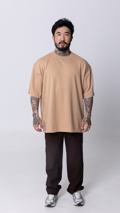 CAMISETA OVERSIZED MOLETOM MOCHA