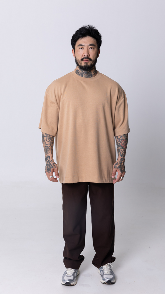 CAMISETA OVERSIZED MOLETOM MOCHA