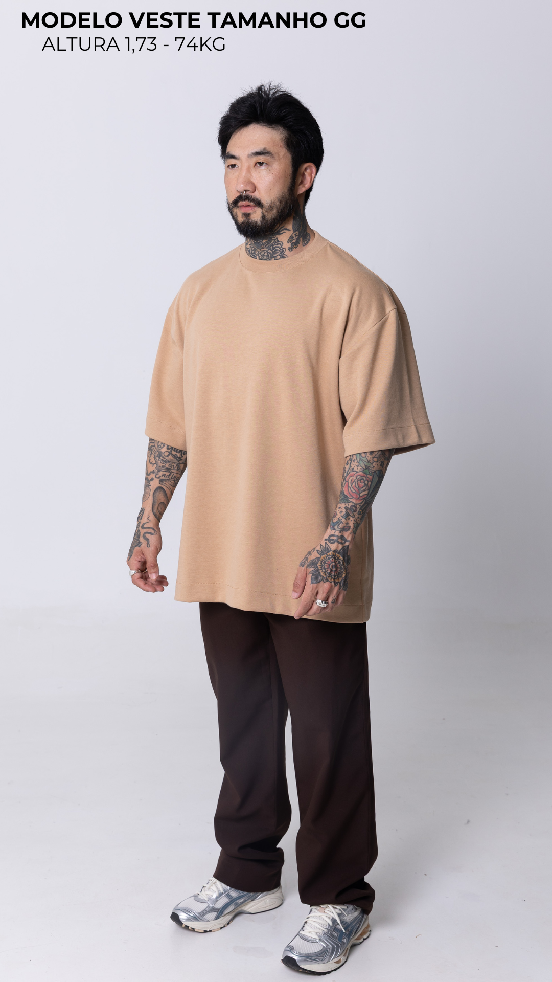 CAMISETA OVERSIZED MOLETOM MOCHA