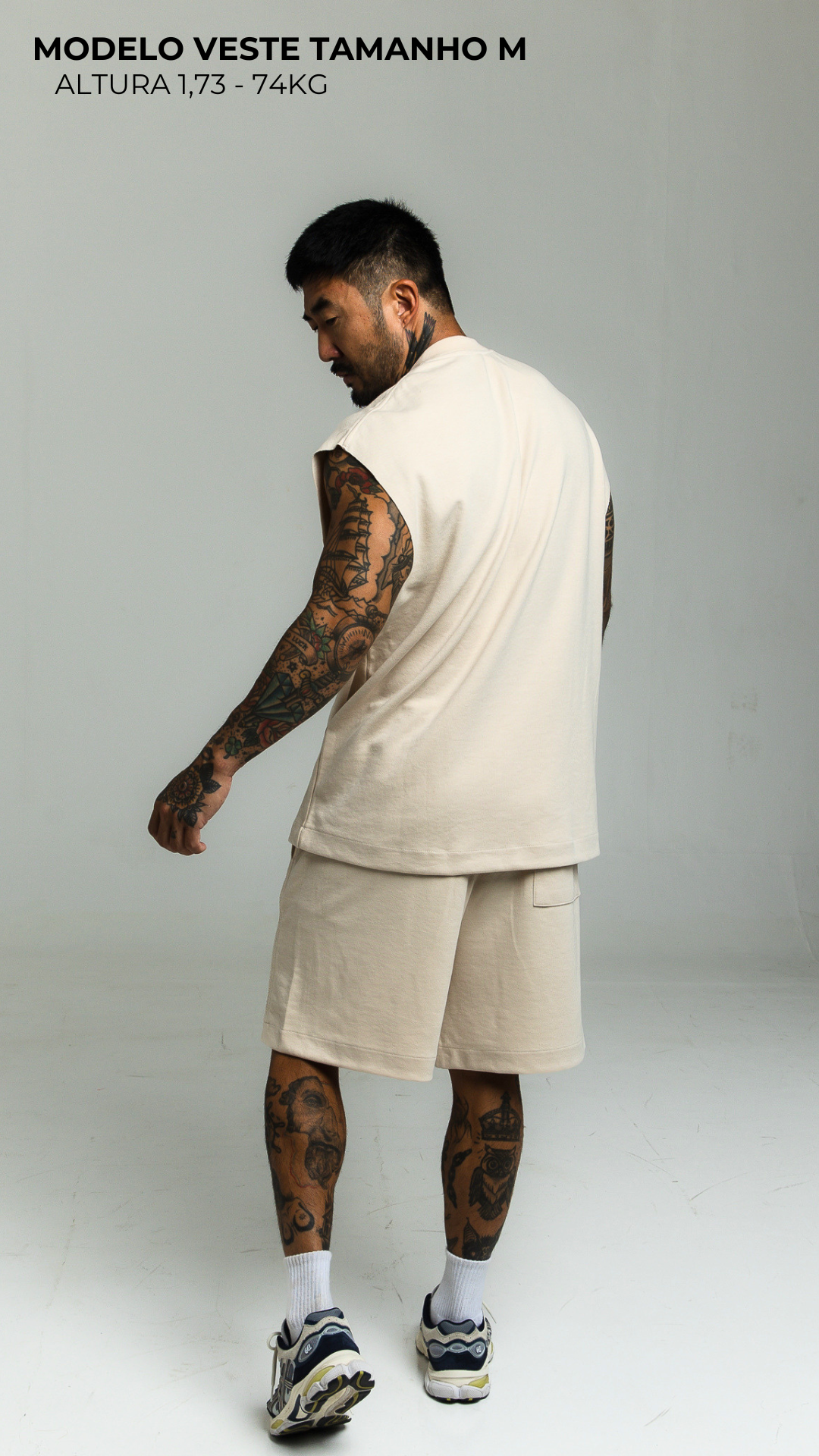 CONJUNTO REGATA MACHÃO CREAM