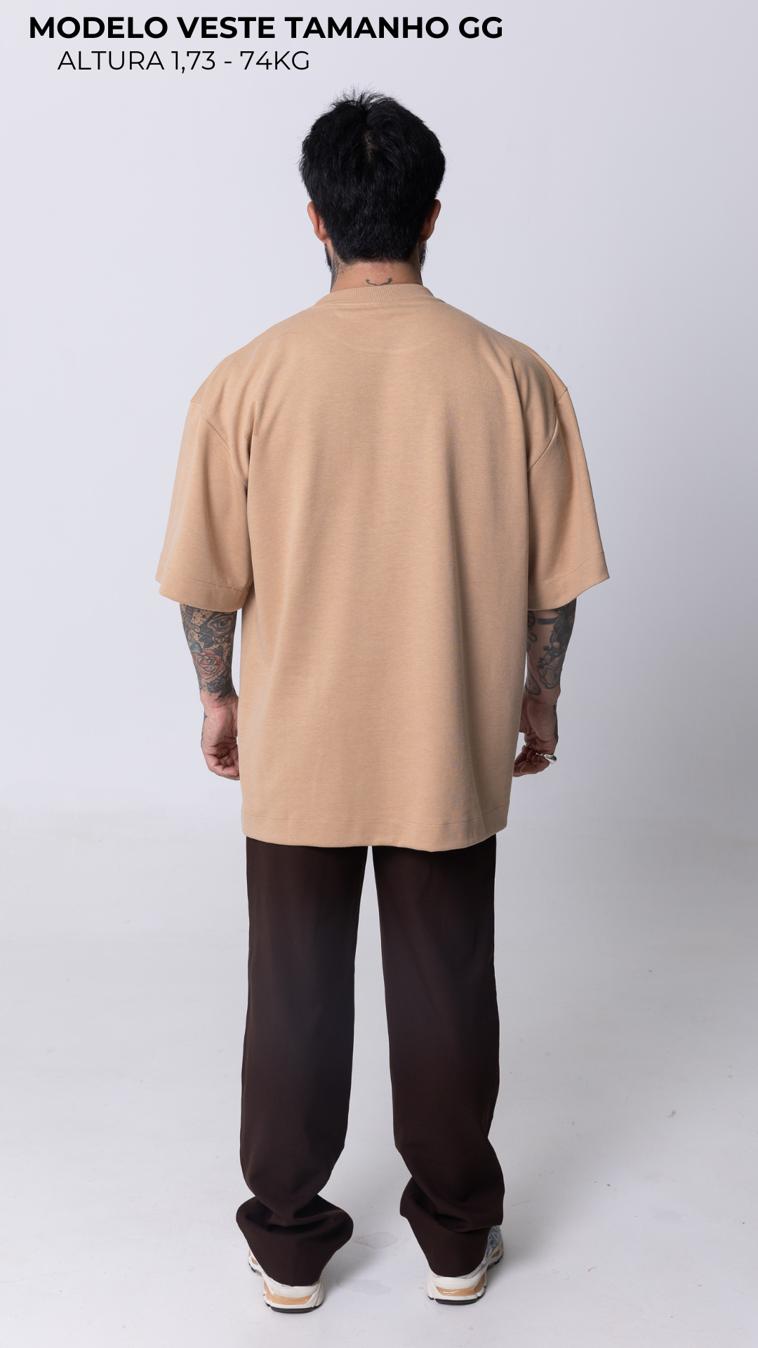 CAMISETA OVERSIZED MOLETOM MOCHA