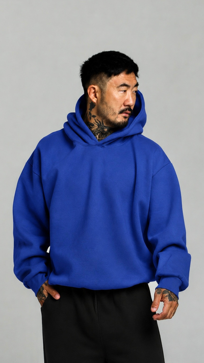 BLUSA DE MOLETOM AZUL BIC COM TOUCA
