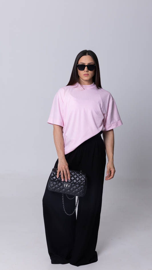 CAMISETA OVERSIZED FEMININA ROSA