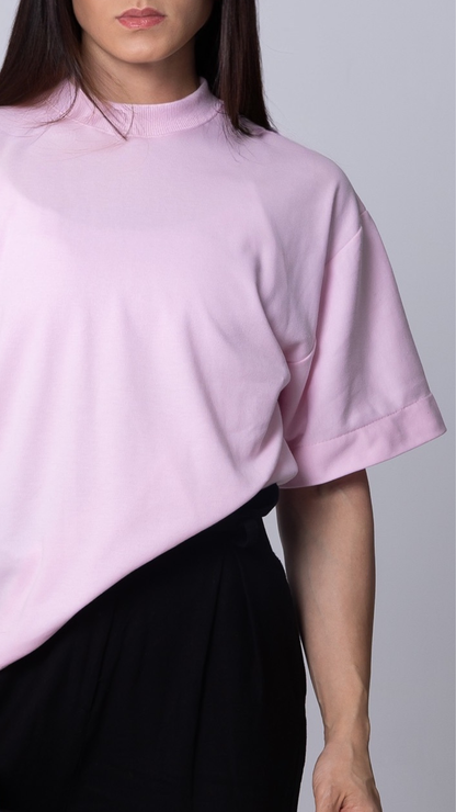 CAMISETA OVERSIZED FEMININA ROSA