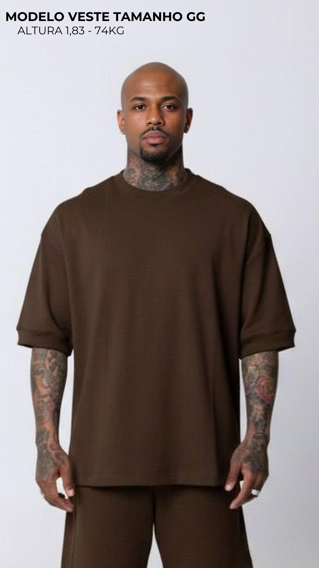 CAMISETA REGULAR FIT MARROM