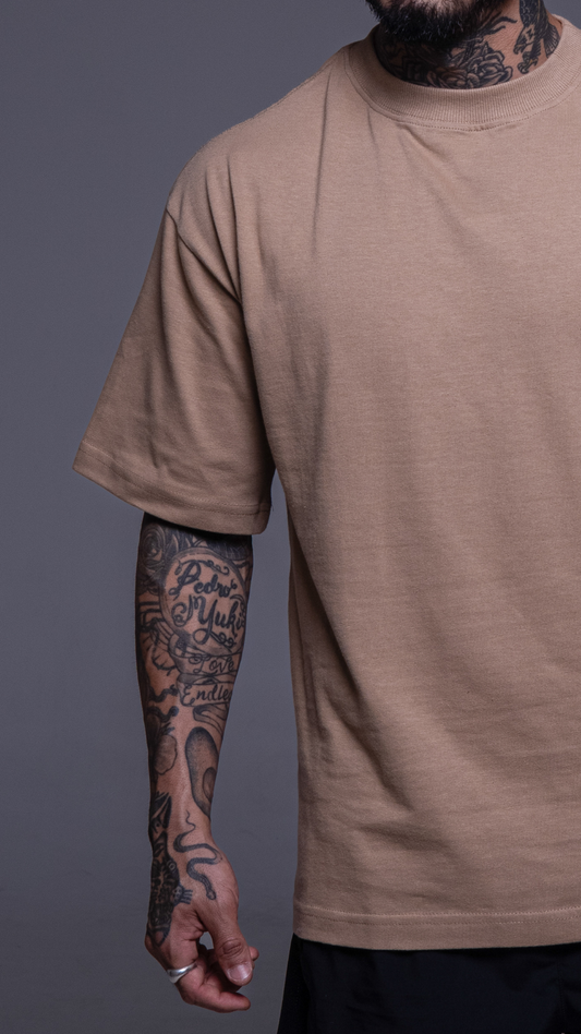 CAMISETA OVERSIZED MOLETOM MOCHA