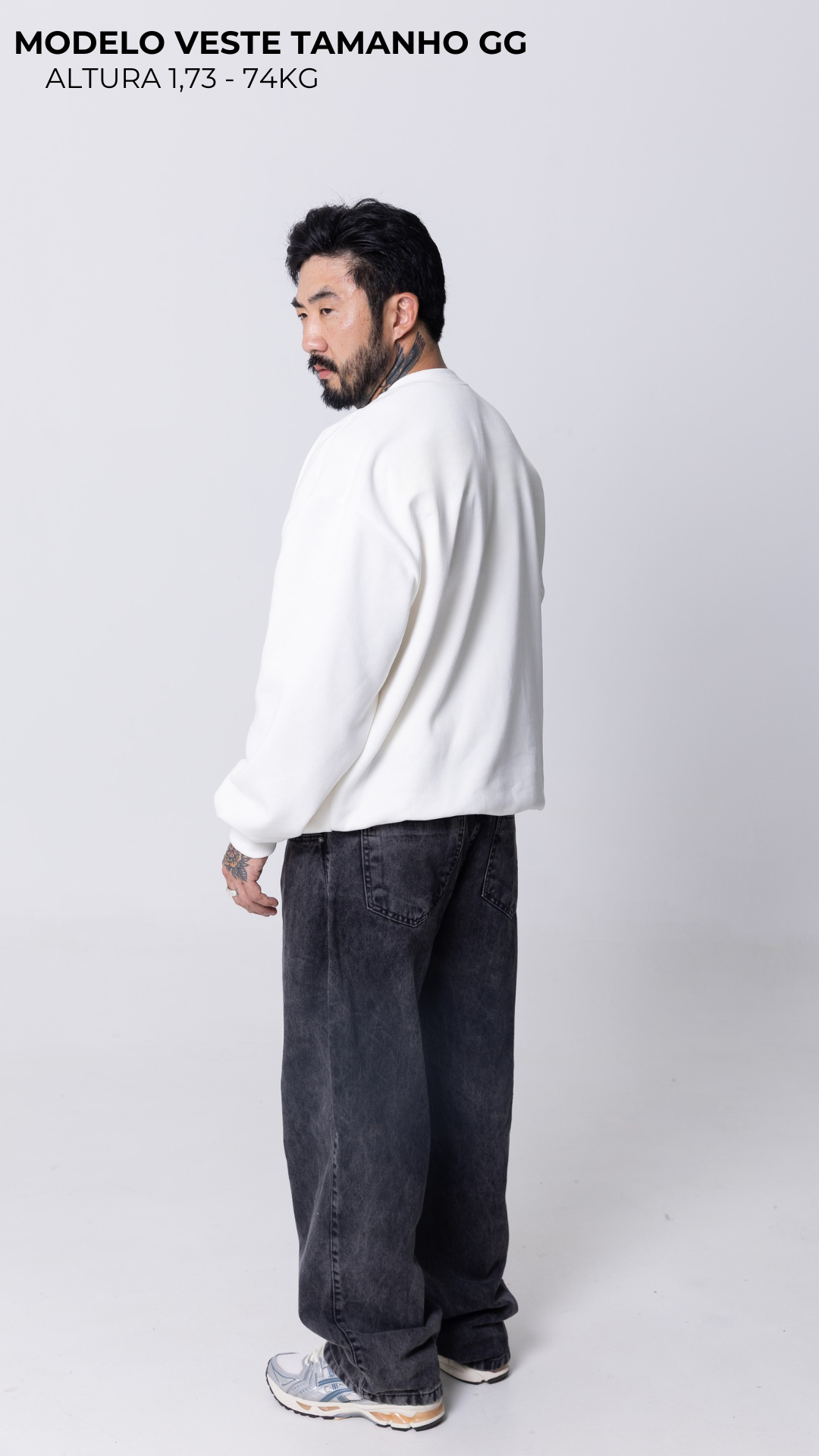 BLUSA DE MOLETOM OFF WHITE