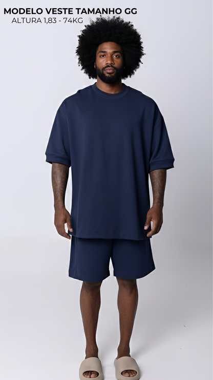 CAMISETA REGULAR FIT AZUL NAVAL