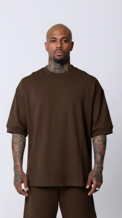 CAMISETA REGULAR FIT MARROM