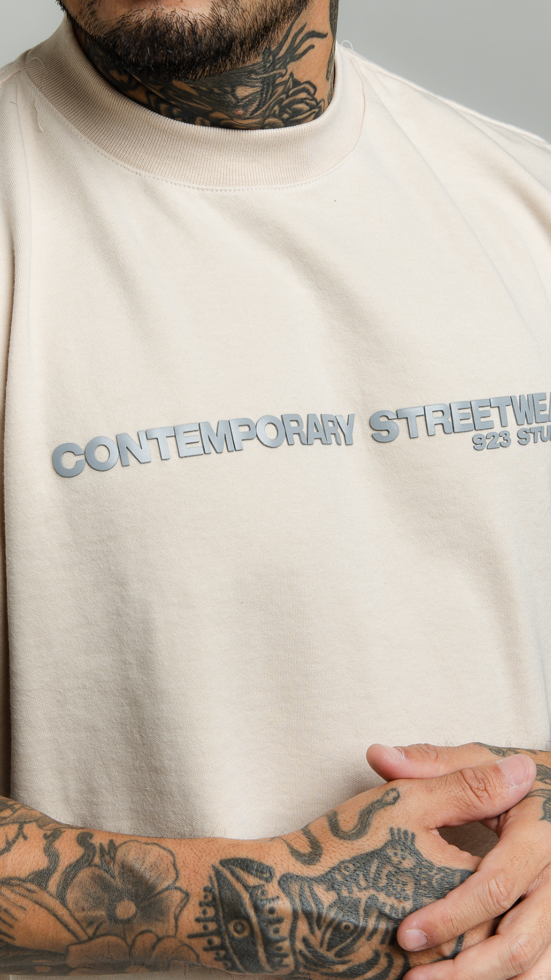 CONJUNTO OVERSIZED HEAVY EDITION — CREAM COMTEMPORARY