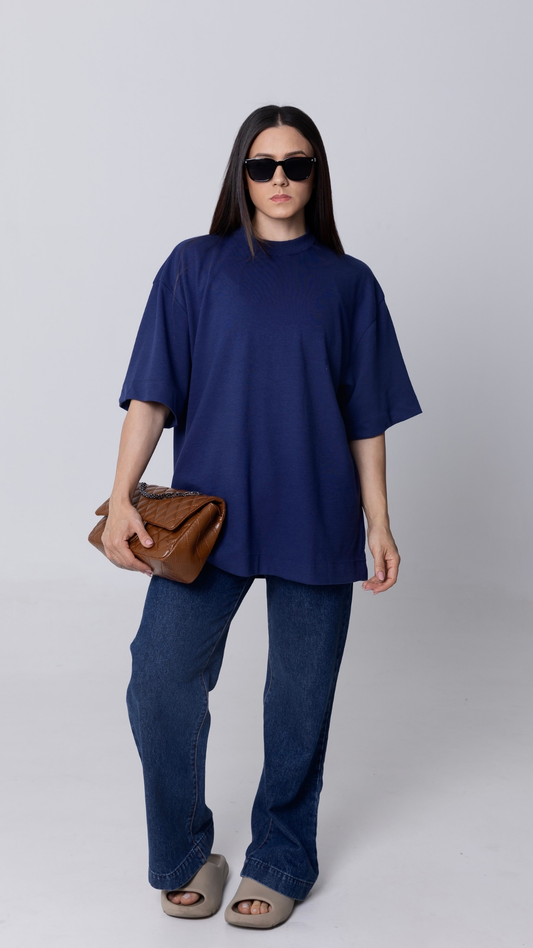 CAMISETA OVERSIZED AZUL MARINHO