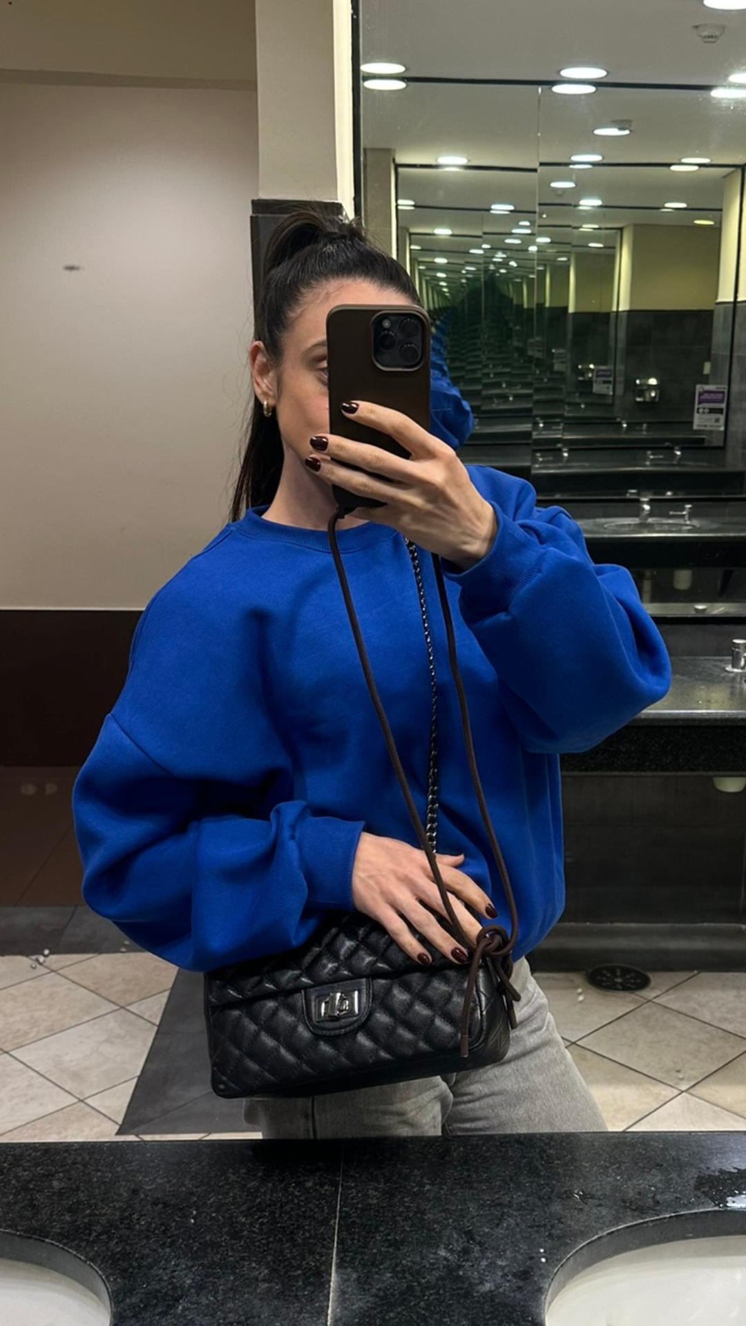 BLUSA DE MOLETOM FEMININA AZUL BIC SEM TOUCA