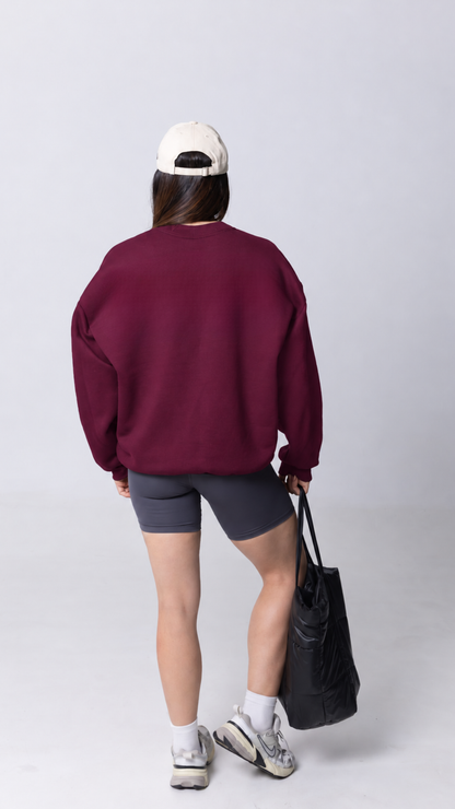 BLUSA DE MOLETOM FEMININA MARSALA SEM TOUCA