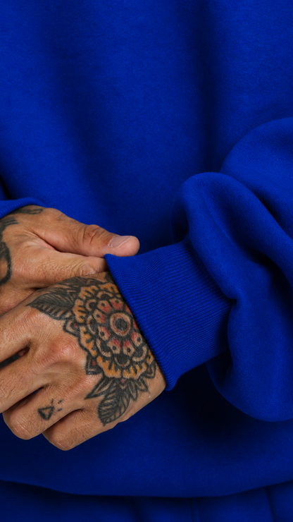 BLUSA DE MOLETOM AZUL BIC SEM TOUCA