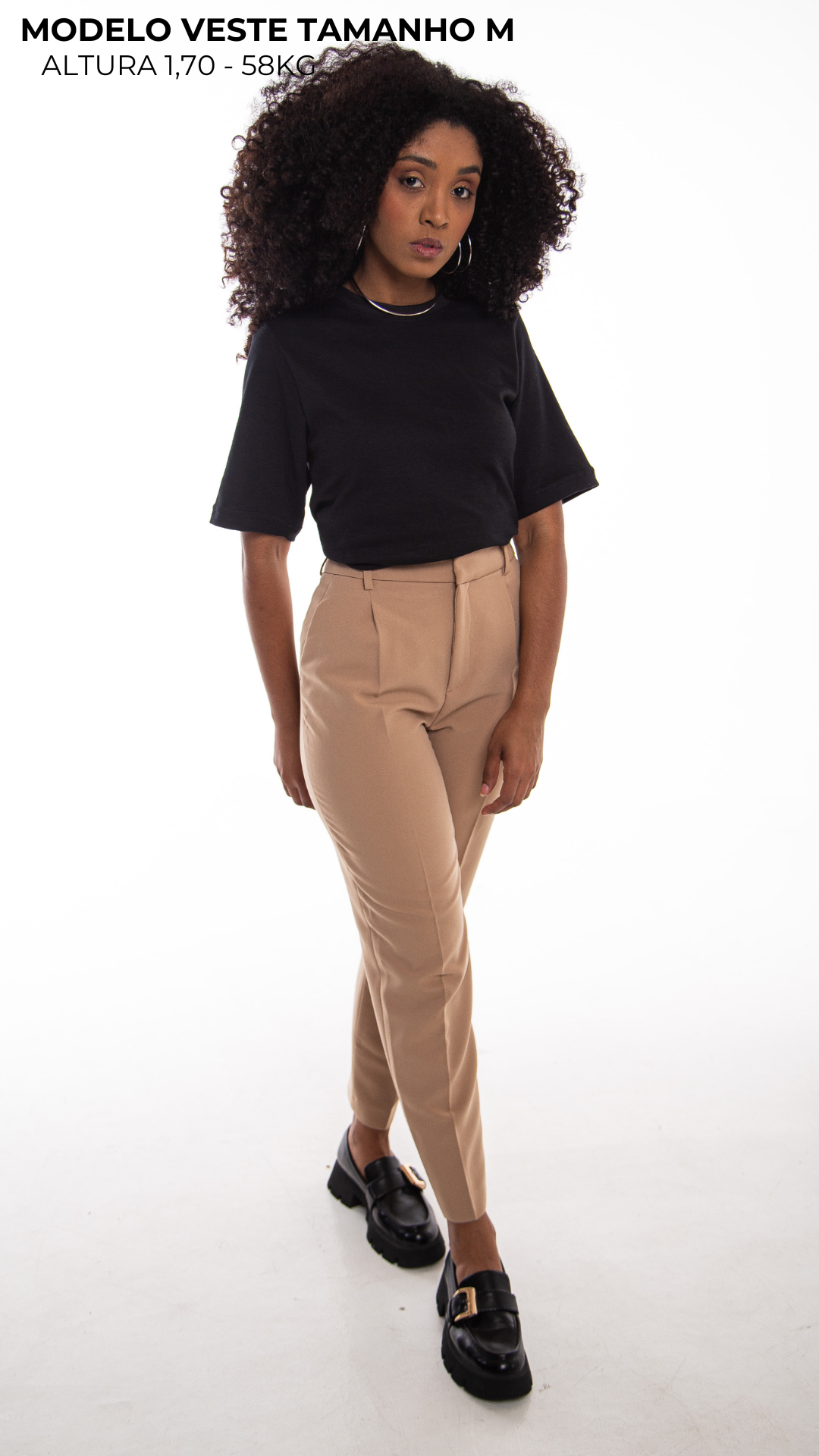 CAMISETA FEMININA SLIM PRETA