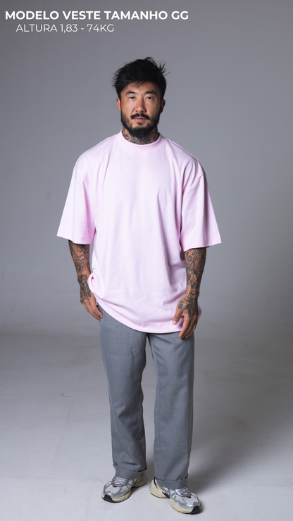 CAMISETA OVERSIZED MASCULINA ROSA
