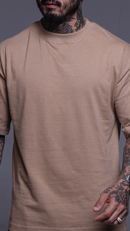 CAMISETA OVERSIZED MOLETOM MOCHA