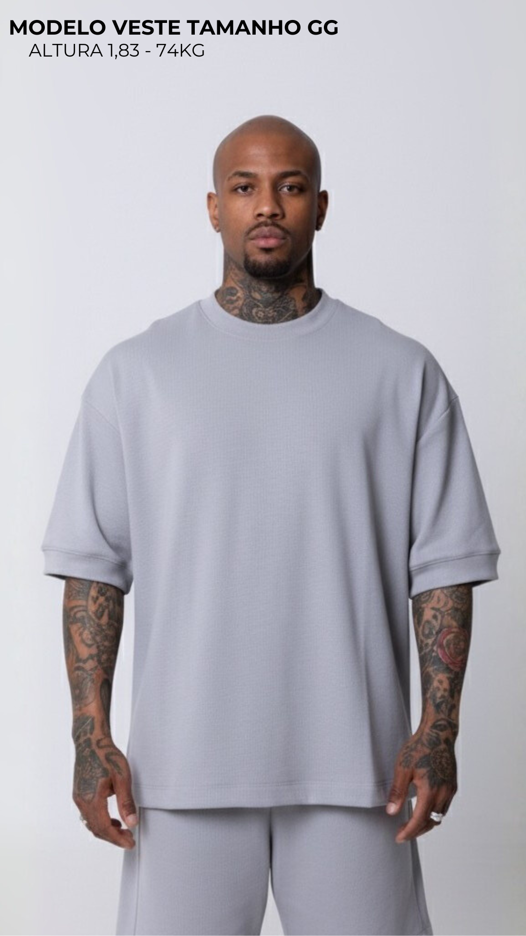 CONJUNTO REGULAR FIT CINZA GELATO