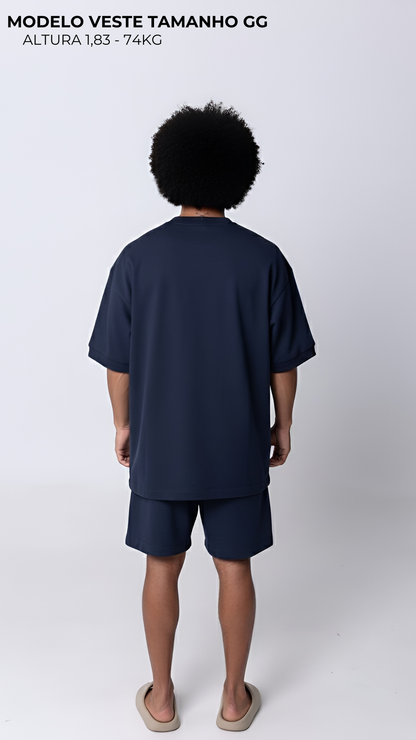 CAMISETA REGULAR FIT AZUL NAVAL