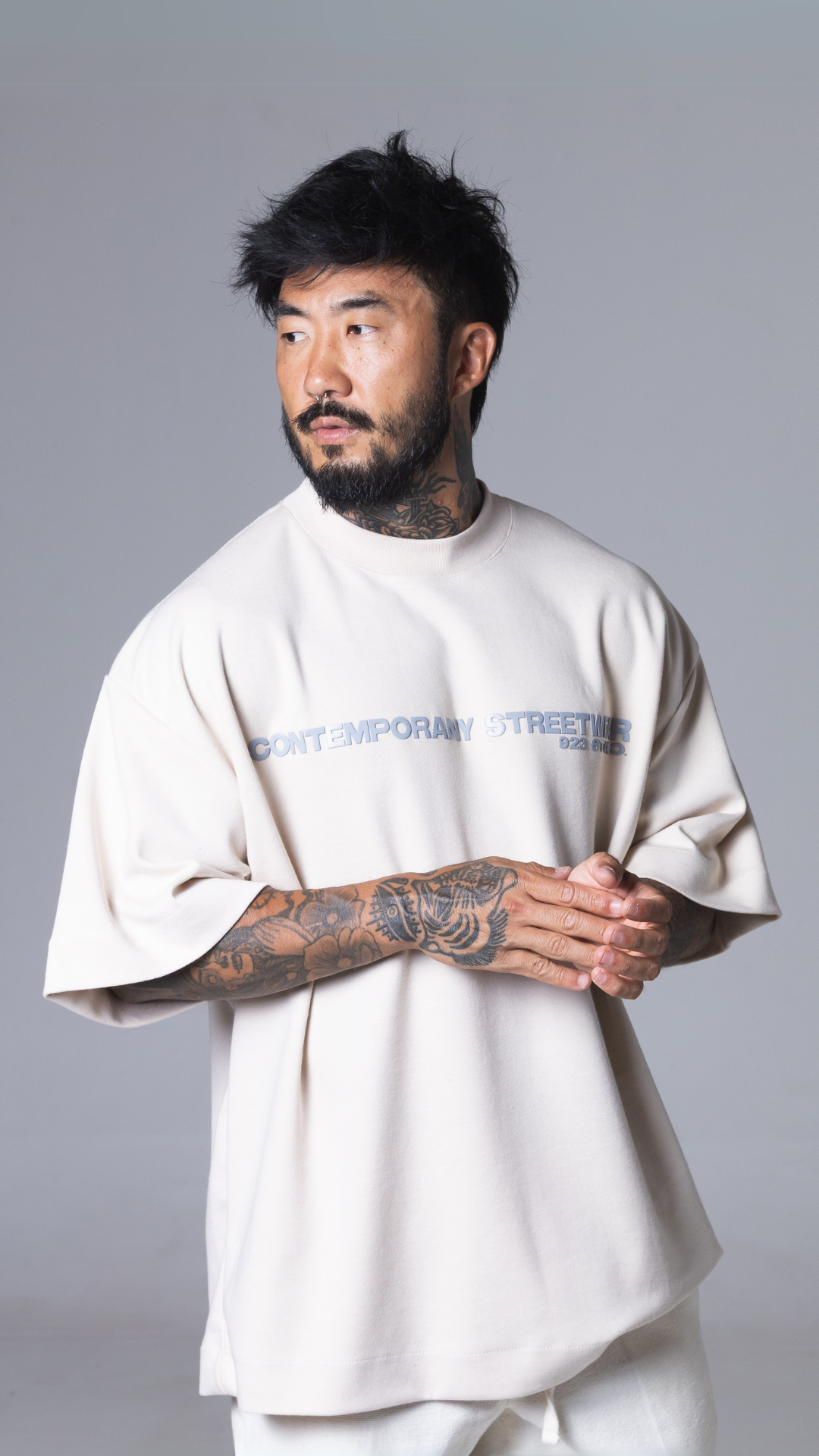 CAMISETA OVERSIZED MOLETOM STREETWEAR CONTEMPORANY VANILLA