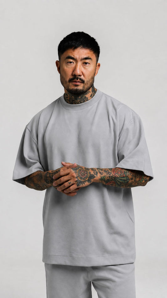 CAMISETA OVERSIZED CINZA GELATO