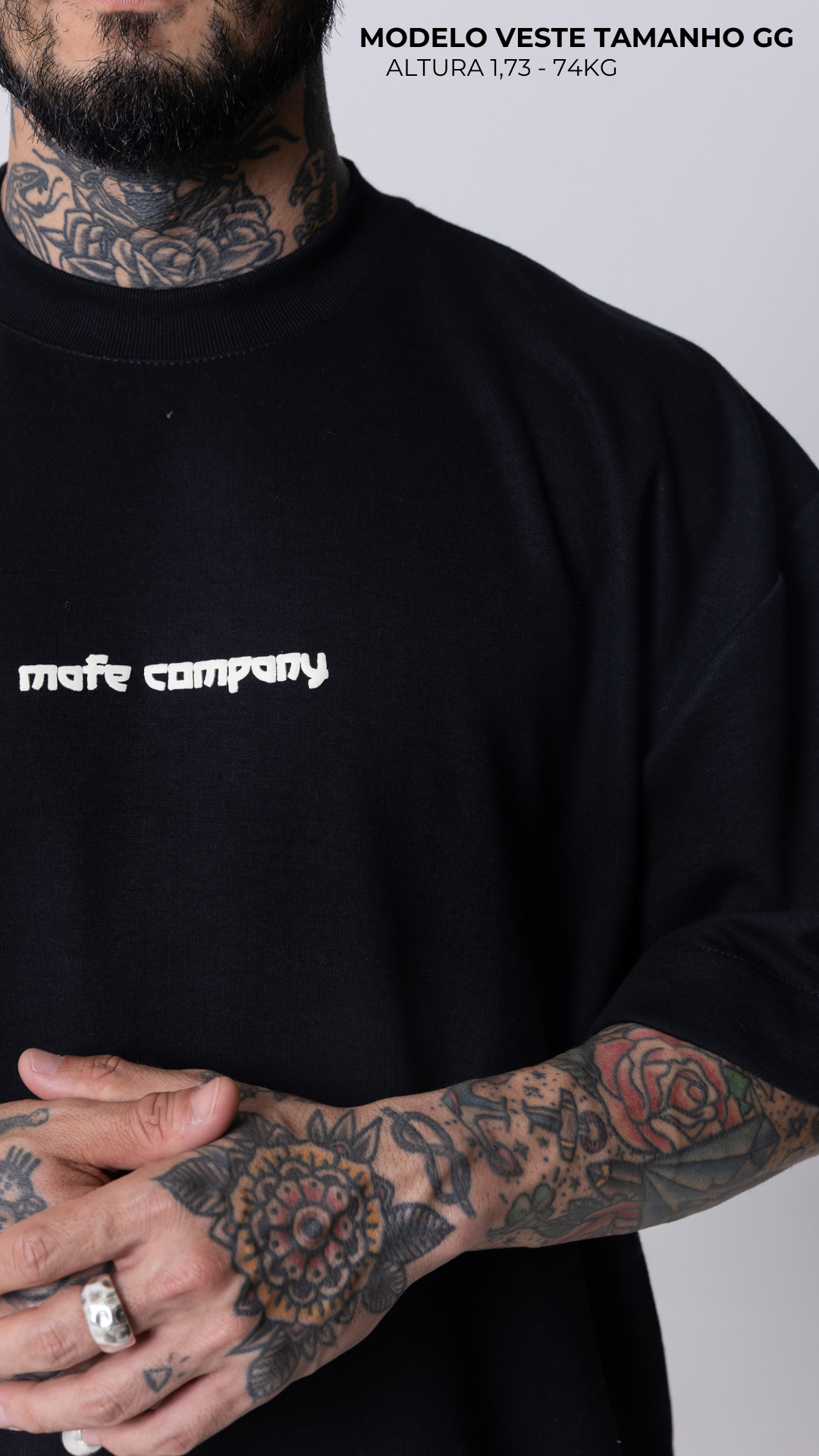 CAMISETA OVERSIZED PRETA 923 STUDIO