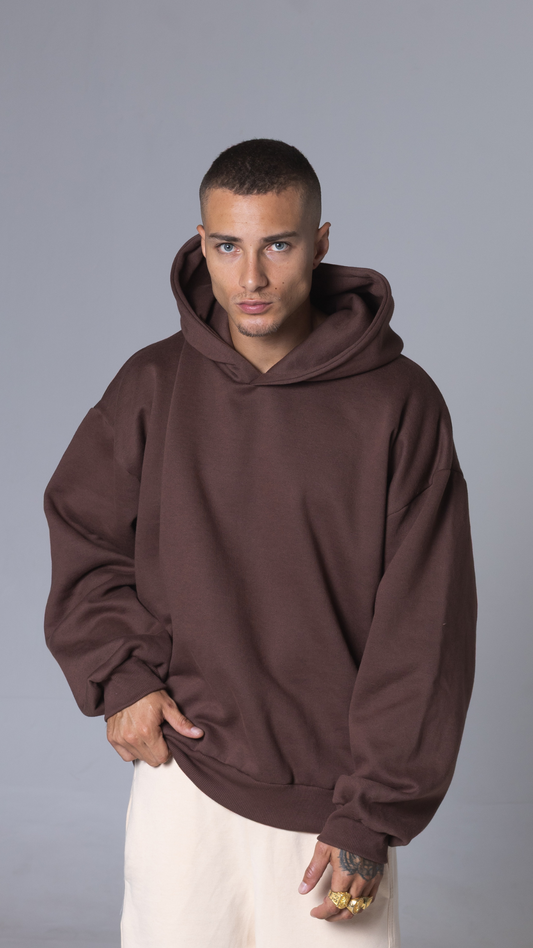 BLUSA DE MOLETOM UNISSEX MARROM