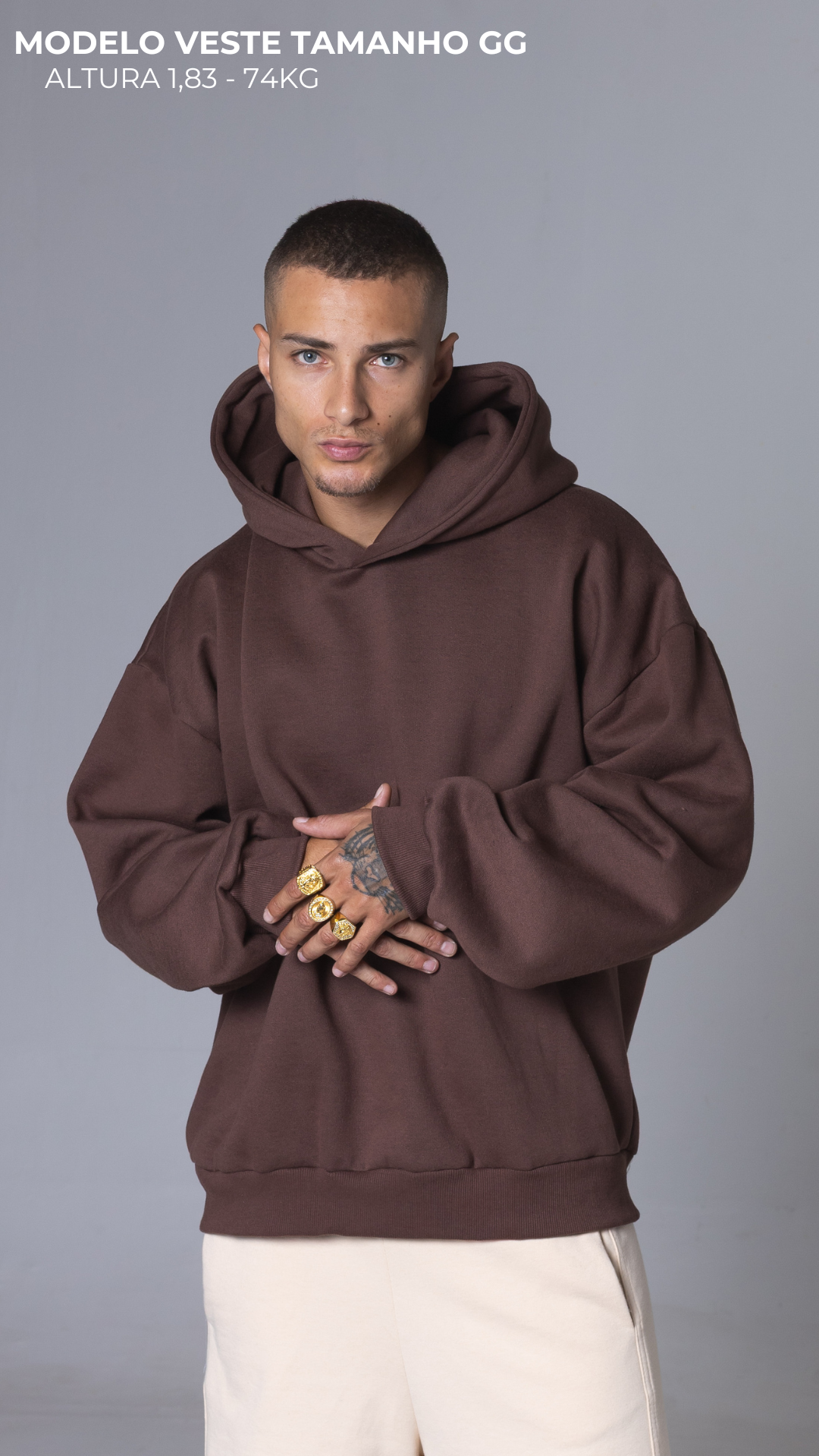 CONJUNTO DE MOLETOM UNISSEX MARROM