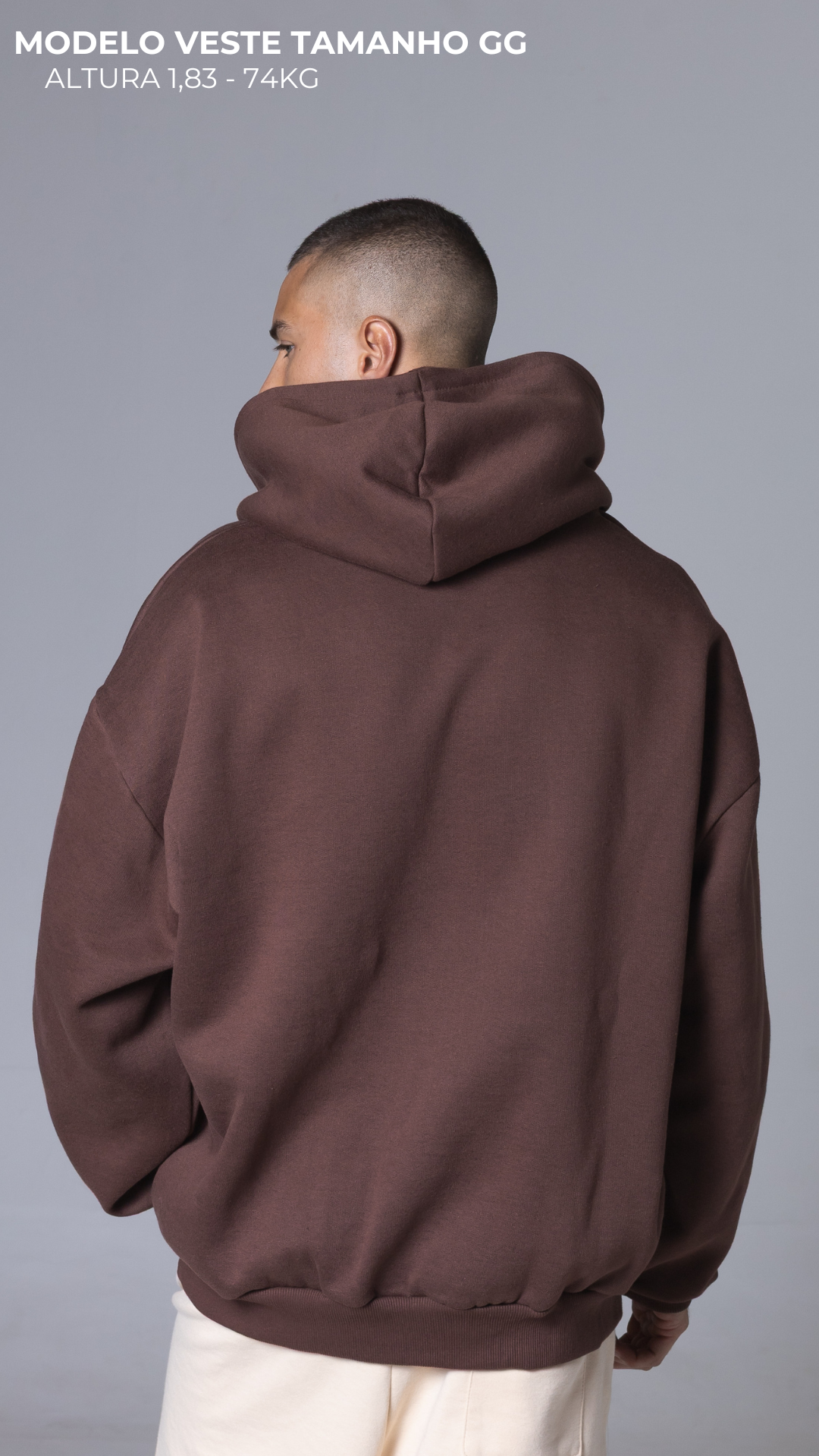CONJUNTO DE MOLETOM UNISSEX MARROM