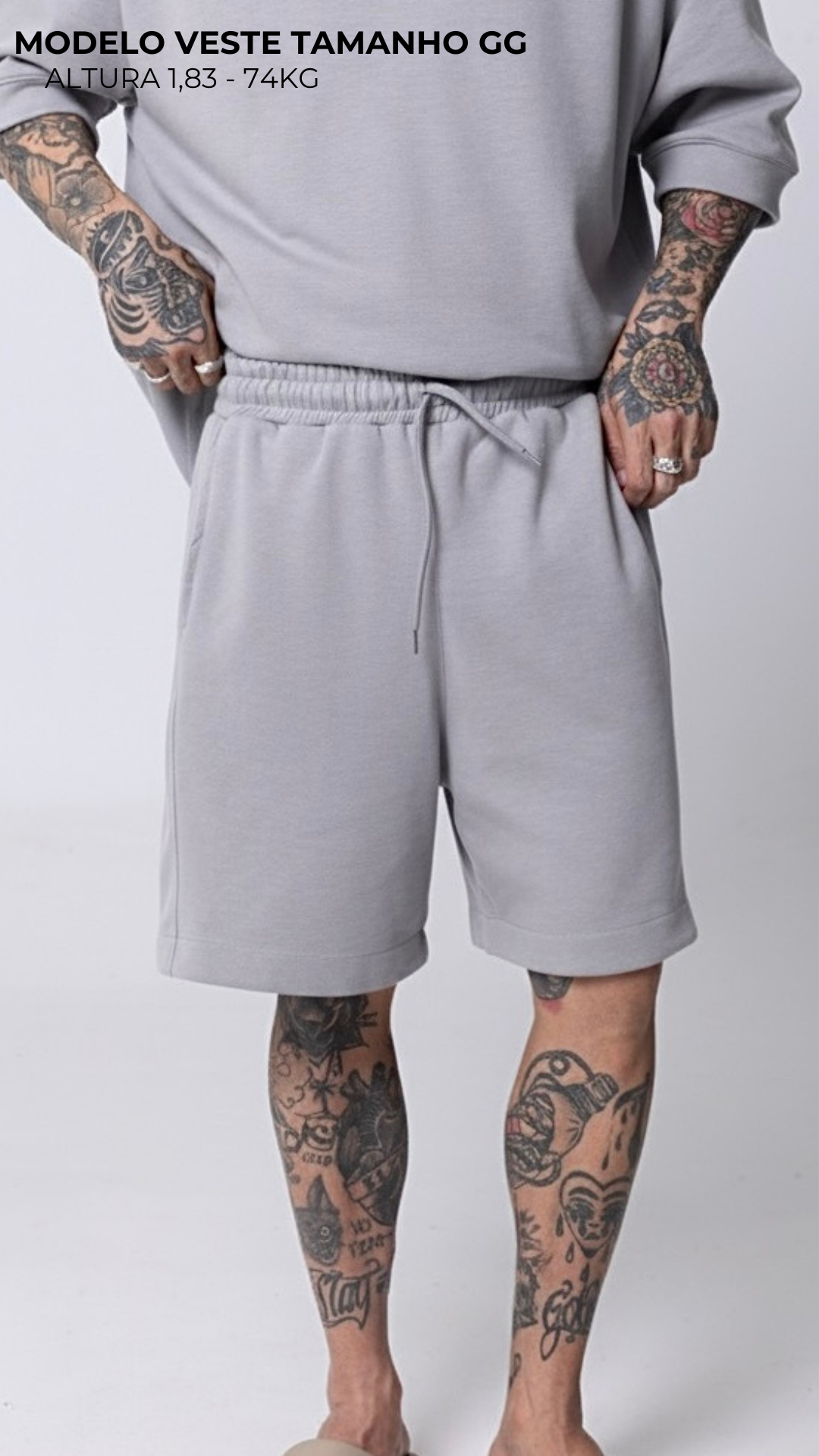 CONJUNTO REGULAR FIT CINZA GELATO